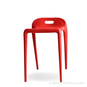 Düşük Arka ABS İstiflenebilir Plastik Yemek Sandalyesi